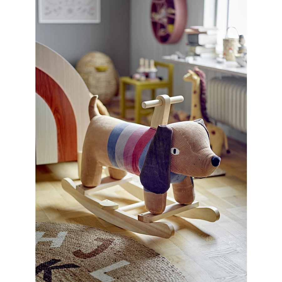 bloomingville Schaukeltier Hund Charlie braun