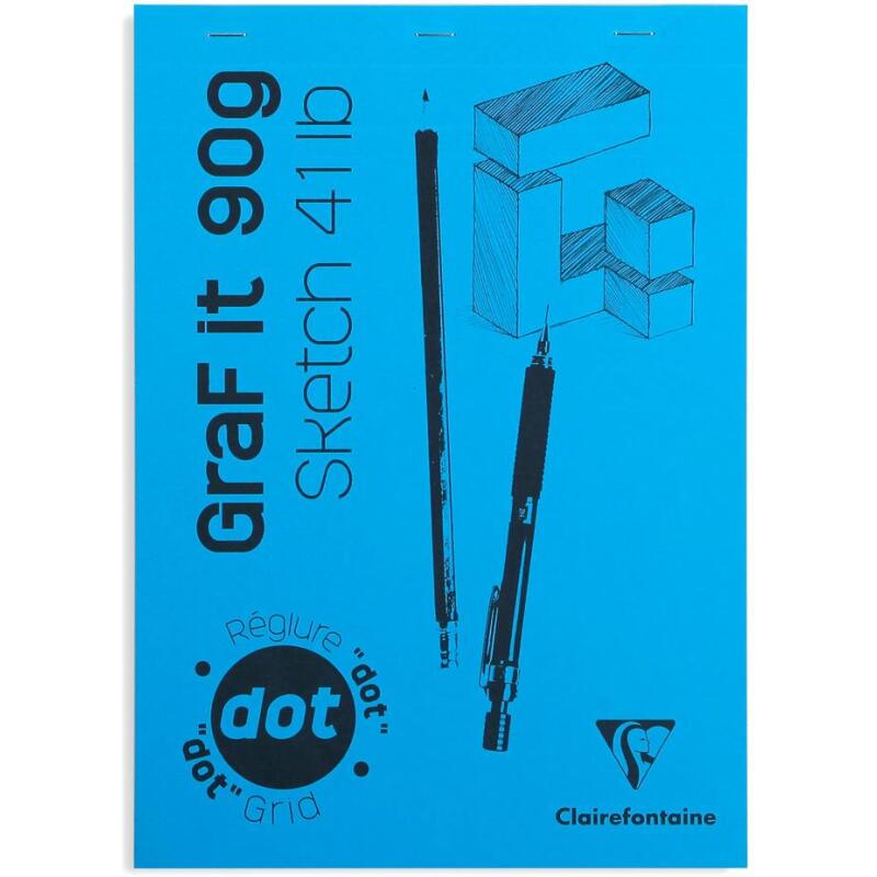GraF'it dot bloc agrafé 80F A4 90g - Aléatoire