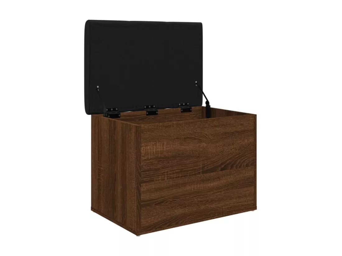 Banc de rangement chêne marron 62x42x45 cm bois d'ingénierie