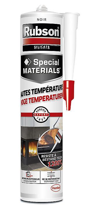 Mastic Rubson Special Materials Hautes Températures noir cartouche 280ml