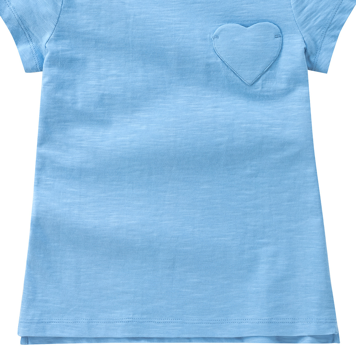 Topolino Mädchen T-Shirt mit Herz-Tasche hellblau