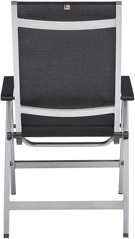 Kettler Basic Plus Premium Multipositionssessel, Silber/lakritz, Alu/Outdoorgewebe, 0102401-0000