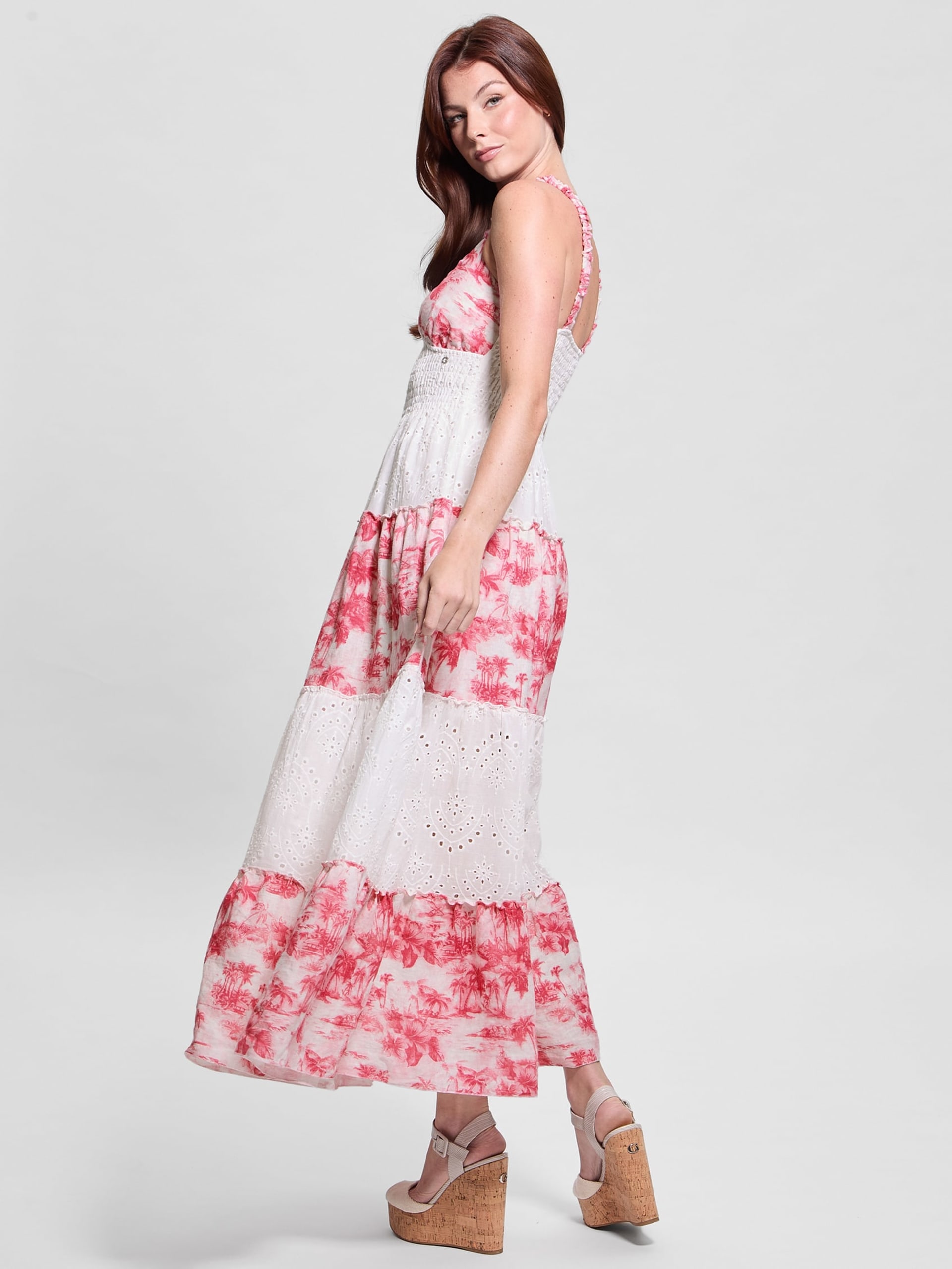 Vestido longo de linho Savina, tamanho único