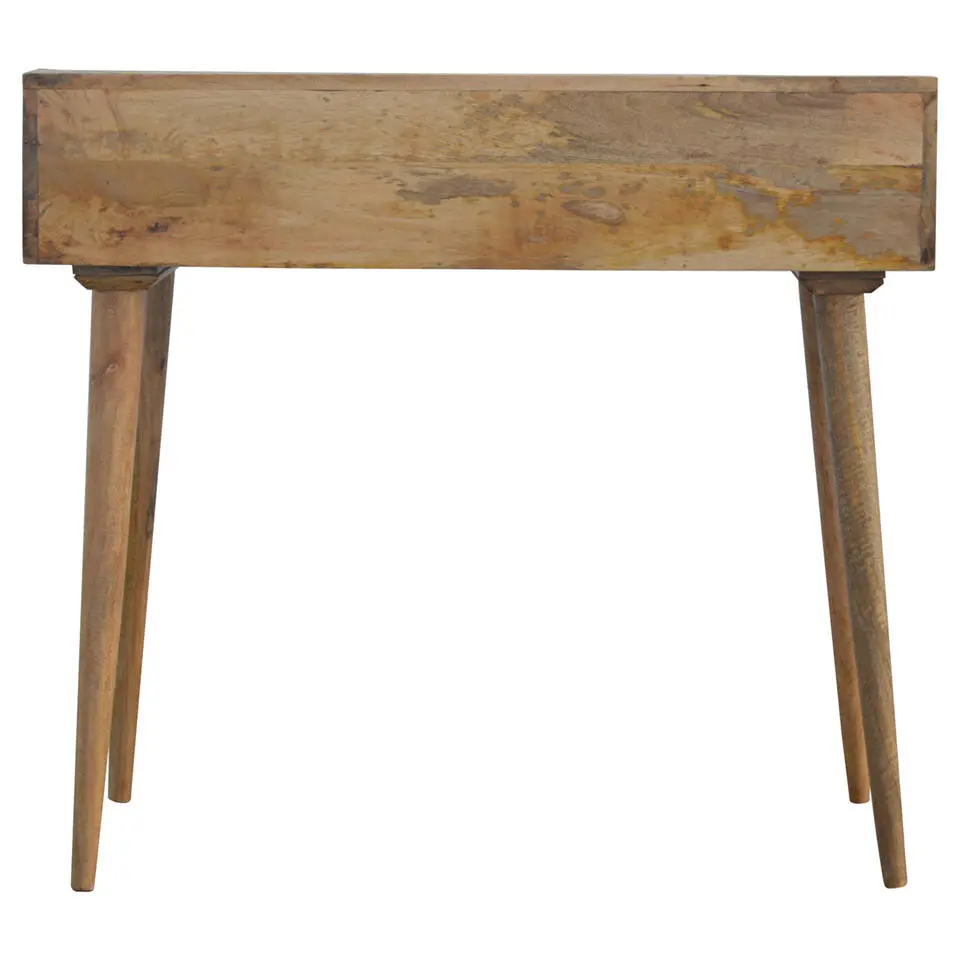 Artisan Furniture Solid hout Bureau met Rugleuning en Schelpvorm