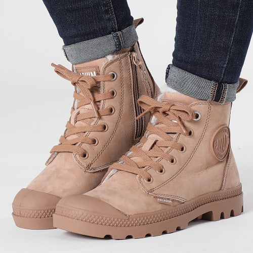 Boots Femme Pampa Hi Zip 95982 Nude Brown