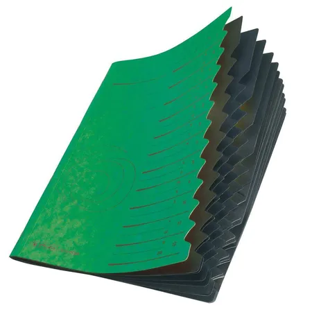 Herlitz Ordnungsmappe 1-12 grün Pappe