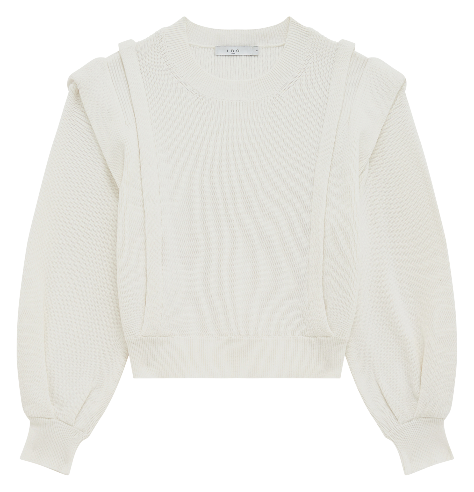 DANITZA - Sweat ample côtelé en coton | Blanc