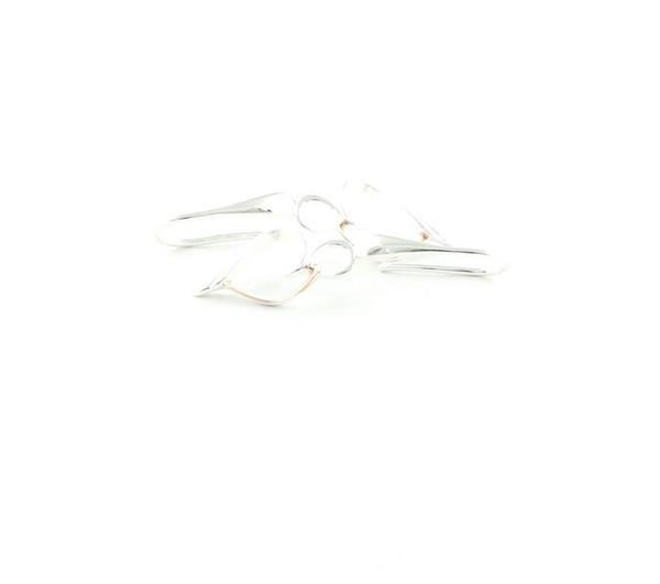Unique And Co Sterling Rose Gold Plated earrings