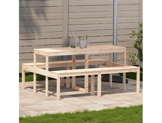 VIDAXL - Table de pique-nique 160x134x75 cm bois massif de pin