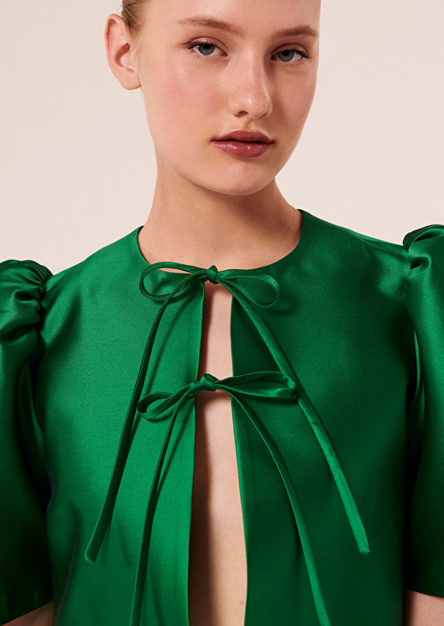 Veste Valentineverte en satin