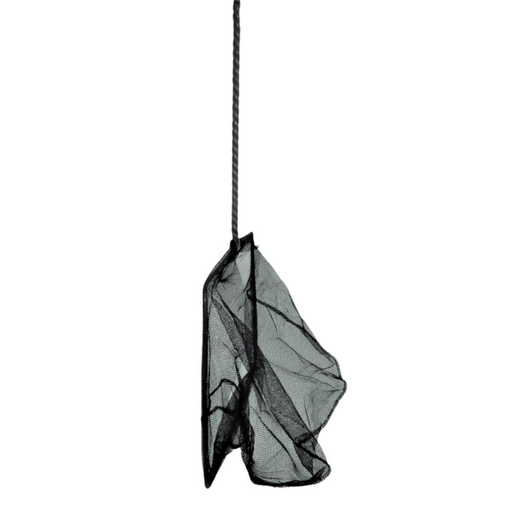 Epuisette filet noir, maille moyenne, 25 cm x 22 x 55 cm, aquarium