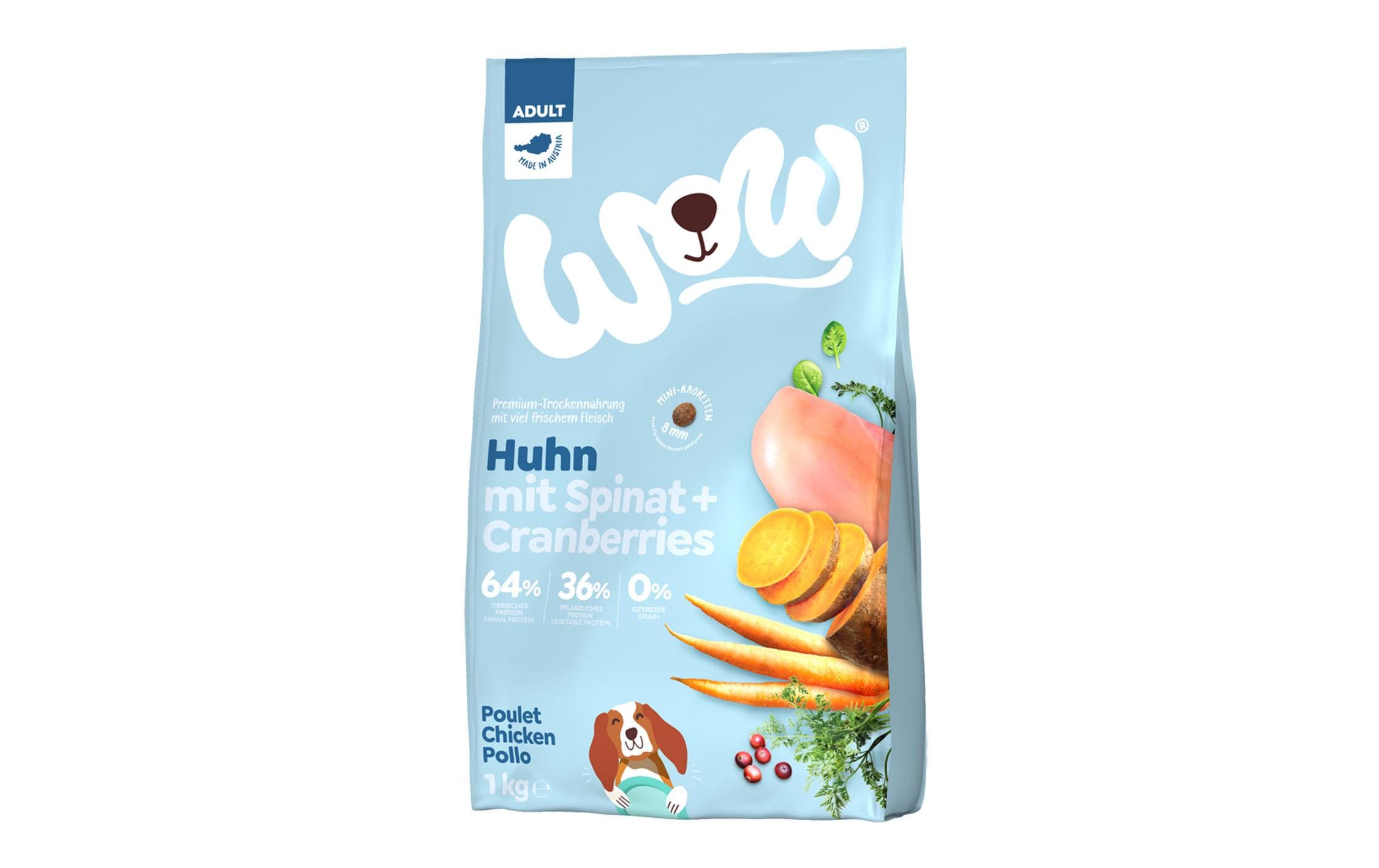 Trockenfutter Minis Adult Huhn, 1 kgPremium-Trockennahrung für ausgewachsene Hunde aller Grössen und Rassen