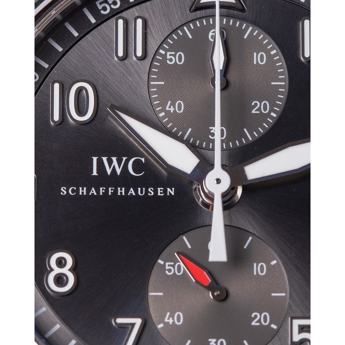 Montre d'occasion IWC Spitfire homme automatique acier bracelet textile noir
