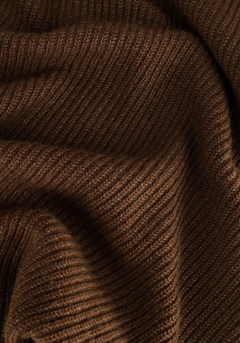 OBJECT bruine object mini jurk malena l/s rollneck dress