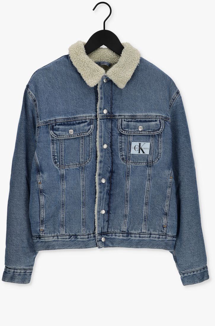 CALVIN KLEIN blauwe calvin klein spijkerjas regular 90s sherpa denim jacket