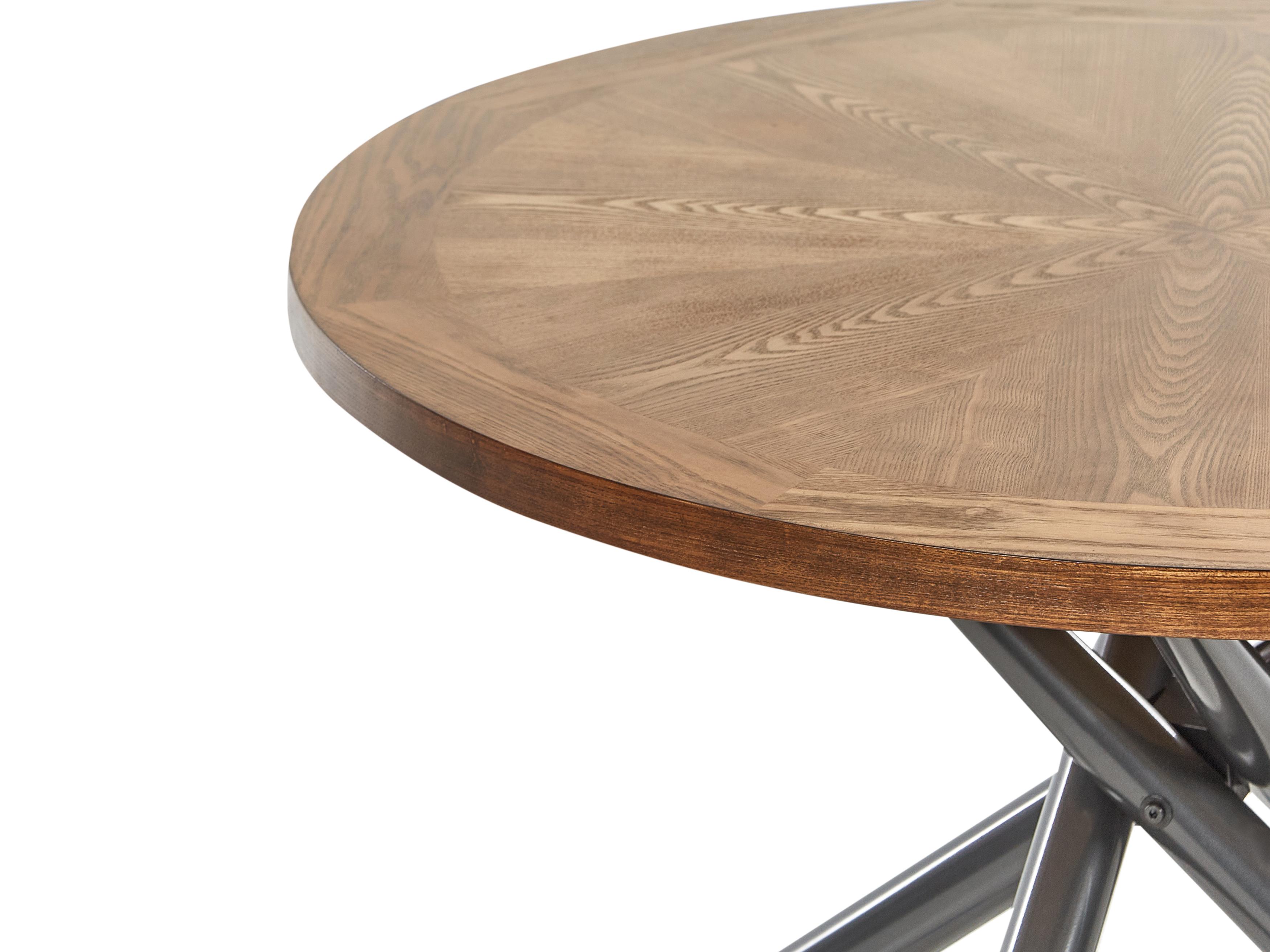 Eettafel LORENZO Bruin essenhout 120 cm 120 cm