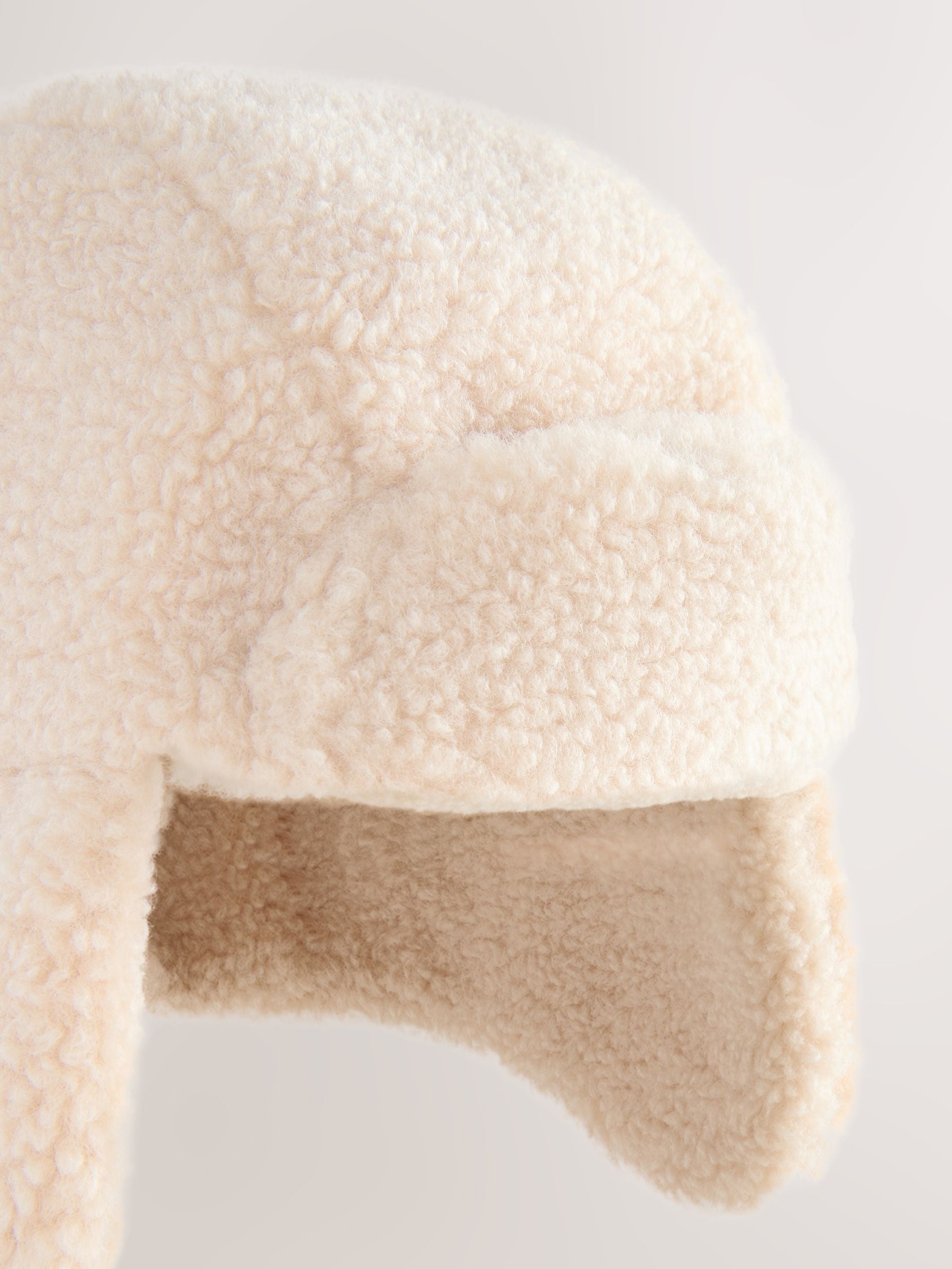 Beige - Borg Trapper Baby Hat