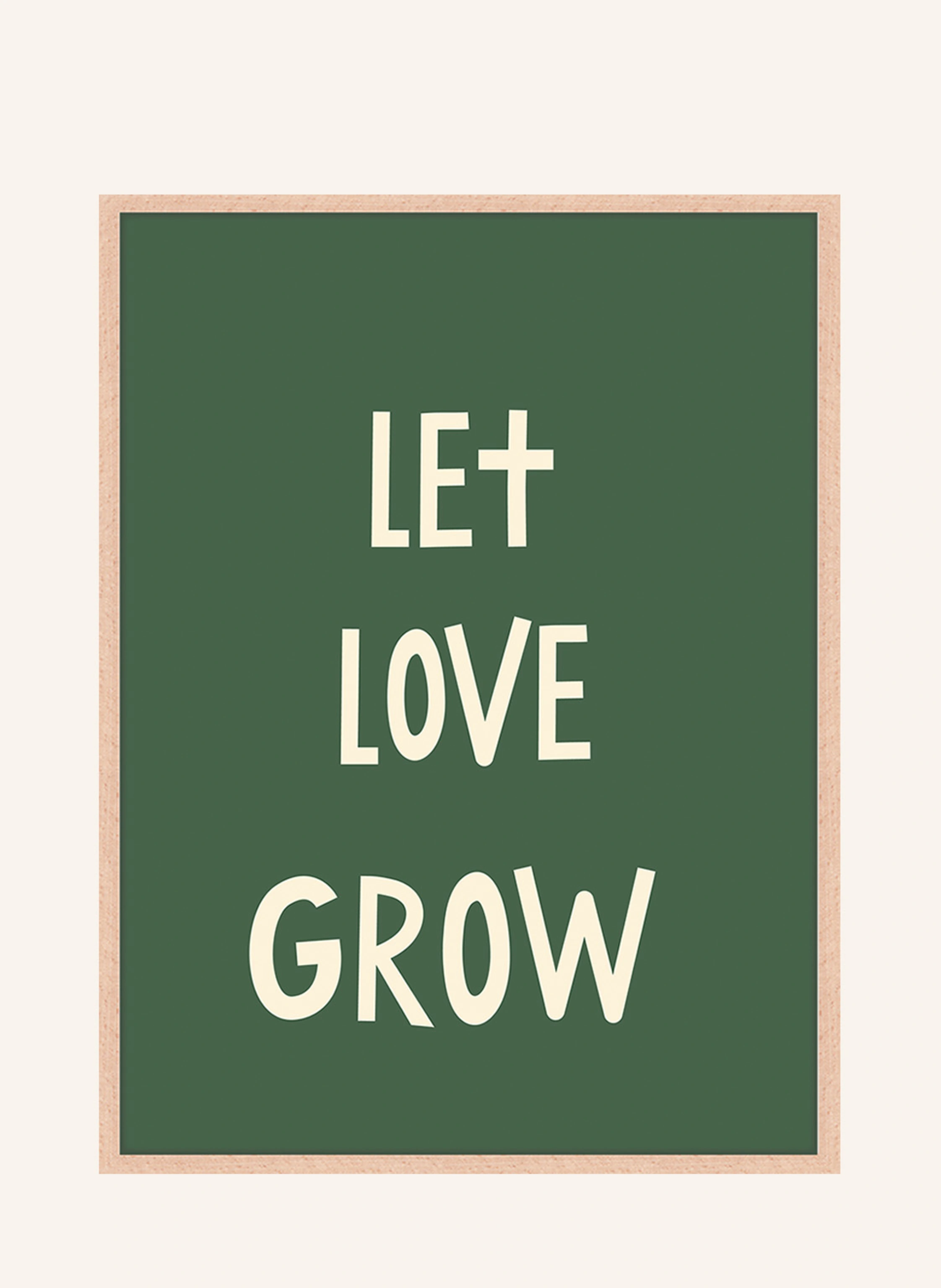 ANY IMAGE Wandbild LET LOVE GROW mit Rahmen