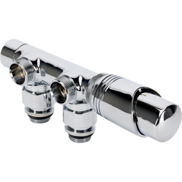 Sanivesk Luxe Radiator Onderblok Set Haaks Chroom