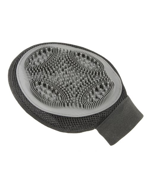 Ferplast Verzorgingsborstel Handschoen - Hondenvachtborstel - 24.5x19x2 cm Rood Zwart Grijs