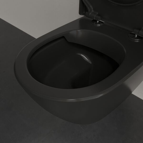 Villeroy & Boch Subway 2.0 randloos toilet CeramicPlus zwart mat