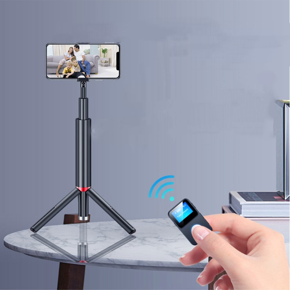 4in1 MP3-Player Bluetooth 5.0 Audio Transmitter / Receiver 3.5 mm Klinkeadapter / Kamera Fernauslöser mit Micro SD Kartenslot - Schwarz