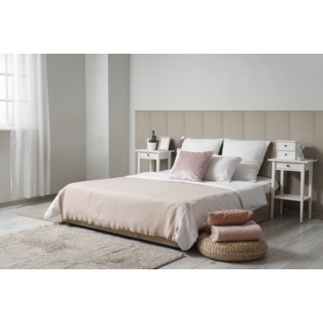 Wandkussen boucle taupe 120x30 cm