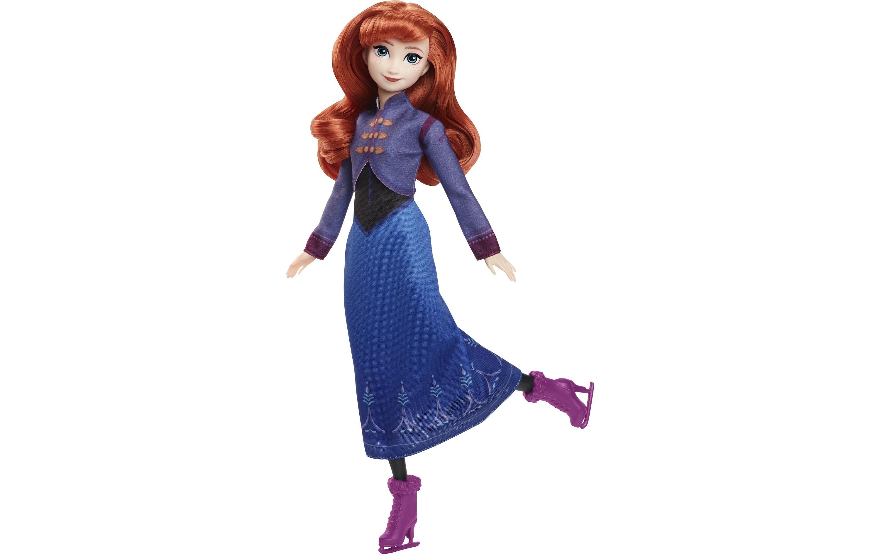 Puppe Disney Frozen Icy Ice Skating AnnaEisläuferin mit glänzenden Haaren