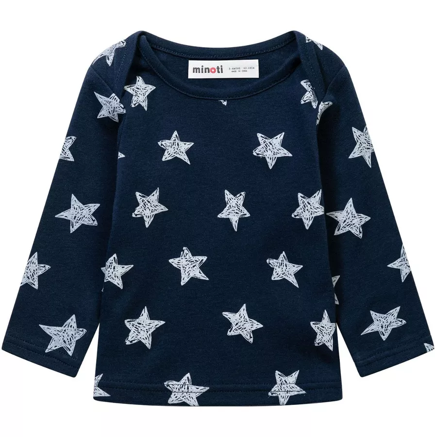 MINOTI 3er-Pack Longsleeves WeißDunkelblau