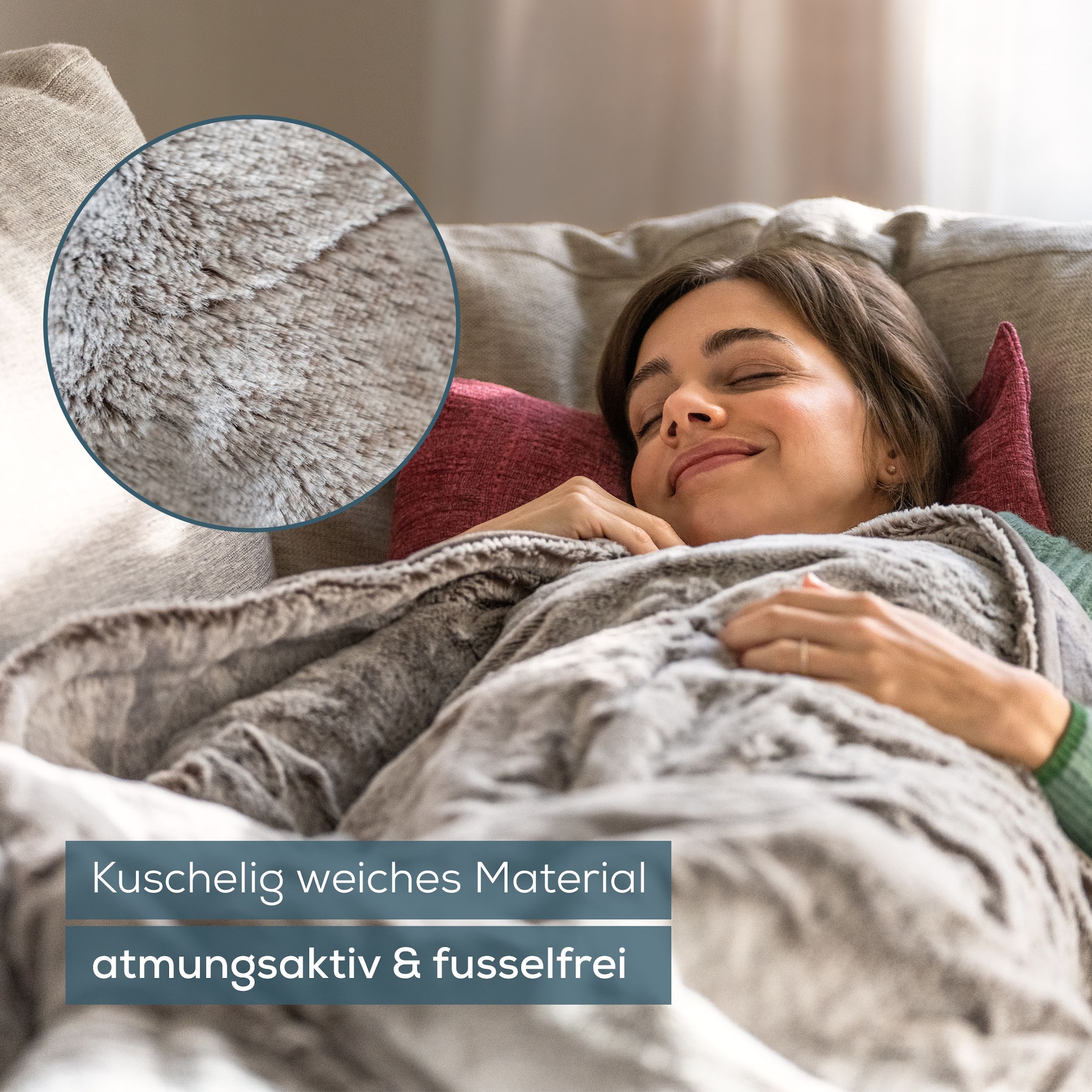 BEURER Heizdecke »HD 75 nordic taupe, elektrische Wärmedecke zum Einkuscheln« 6 Temperaturstufen, kuscheliges Material, maschinenwaschbar