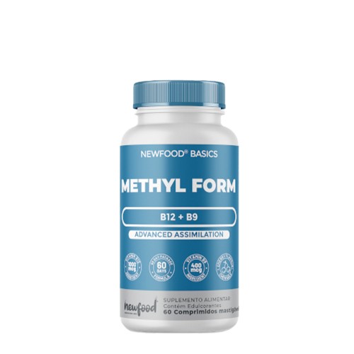 NewFood Methyl Form B12   B9 60 comprimidos mastigáveis