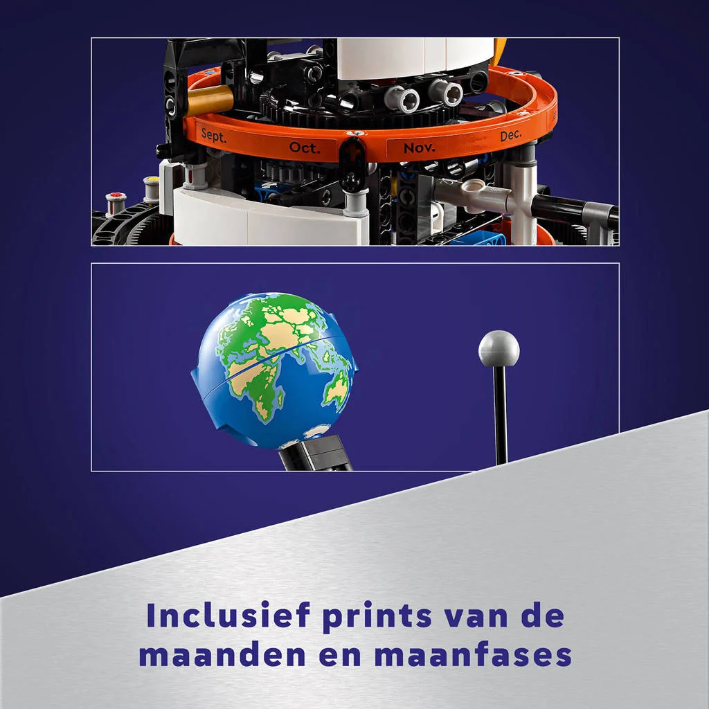 Leuk en leerzaam, maar let op maancycli-stickers!De aarde en de maan in beweging Ruimte Speelgoed voor Kinderen 42179