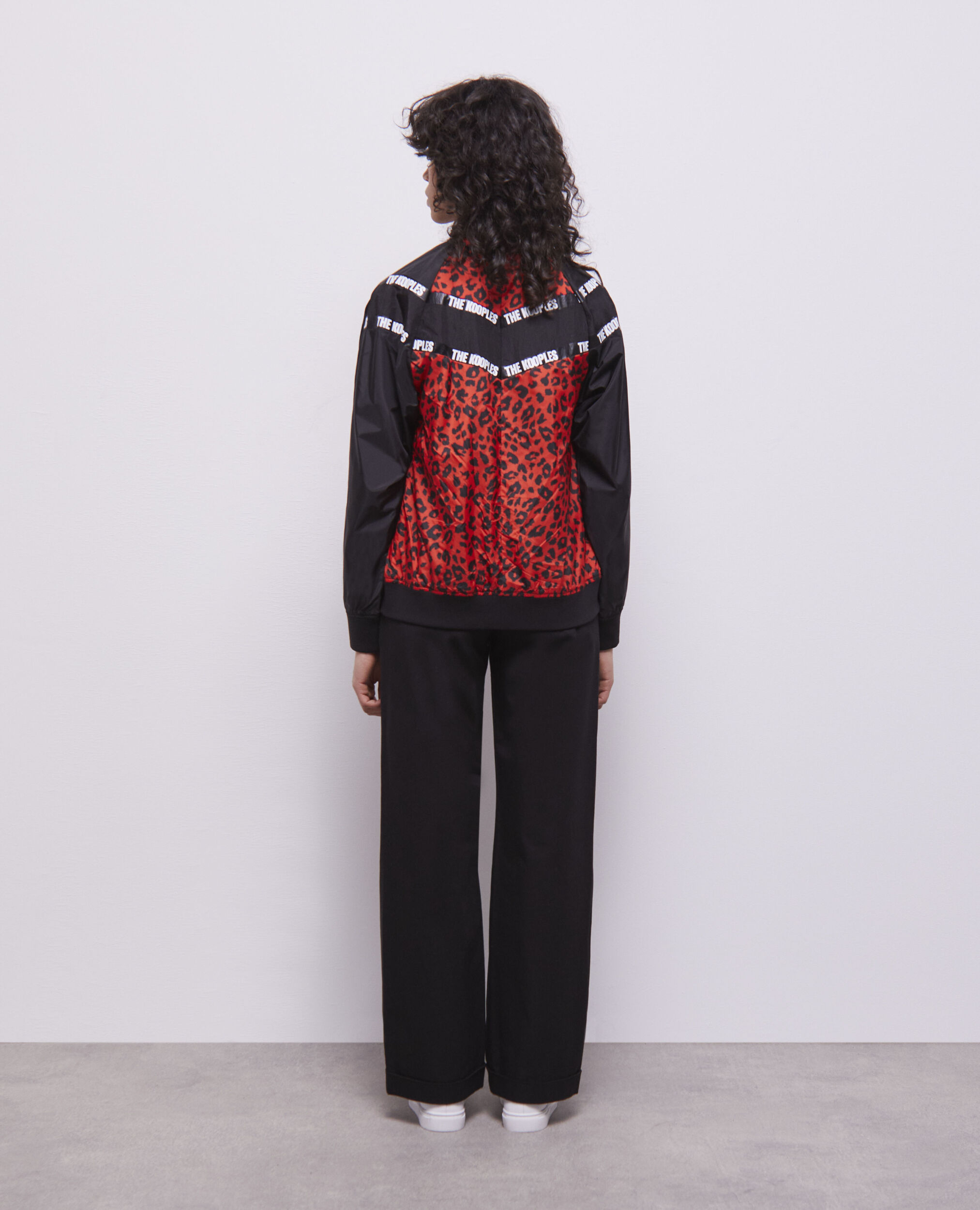 Blouson bicolore avec bandes logo