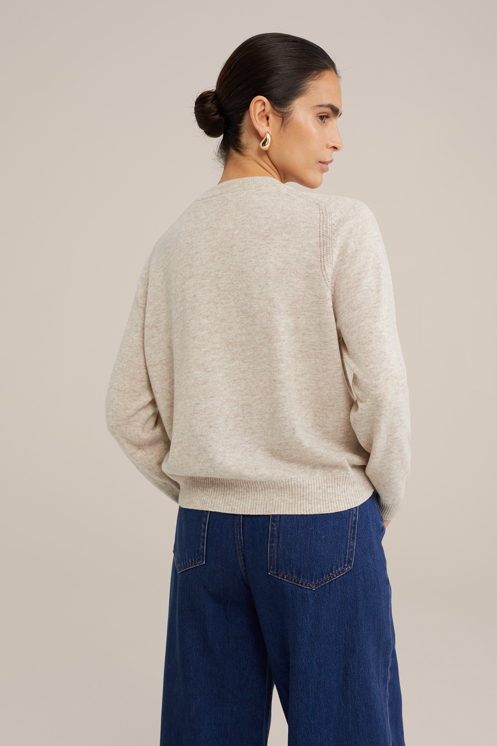 wollen trui WE Studio Beige
