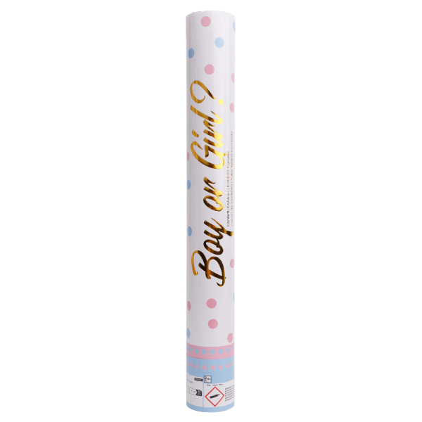 Gender Reveal Confetti Kanon Lichtblauw 40cm