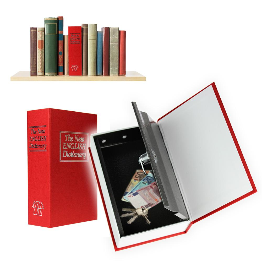 (17.5x11cm) Buch Tresor Attrappe Geheimversteck Geldkassette mit Schloss für Geld / Wertpapiere / Schmuck