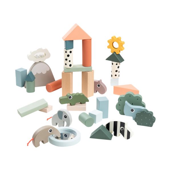 Done By Deer Deer Friends Blokkenset - 34 Stuks - Colour Mix