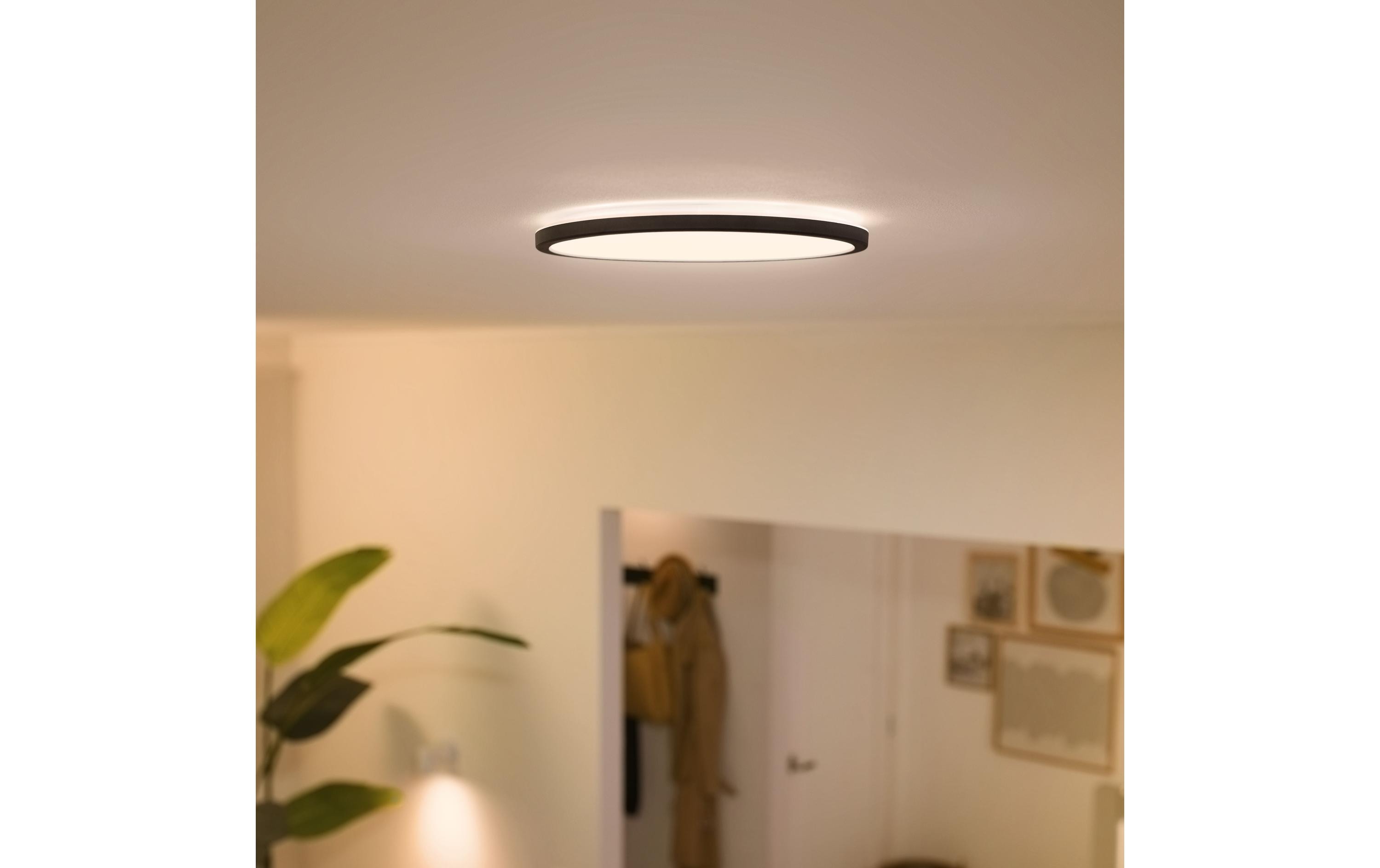 Deckenleuchte SuperSlim 16W Tunable White Schwarz EinzelpackSmartes Leuchtmittel, steuerbar über Bluetooth, Matter, WLAN