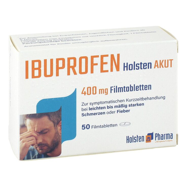 Ibuprofen Holsten akut 400 mg Filmtabletten, 50 St