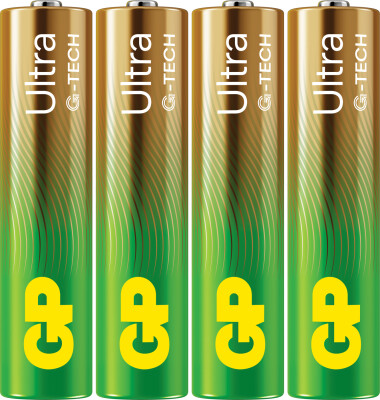 Gp - Ultra Alkaline Aaa 24Au Lr03 Batterier - 1,5V - 4 Stk