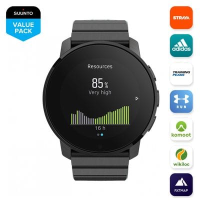 Montre GPS Suunto 9 Peak Full Black Titanium - Noir