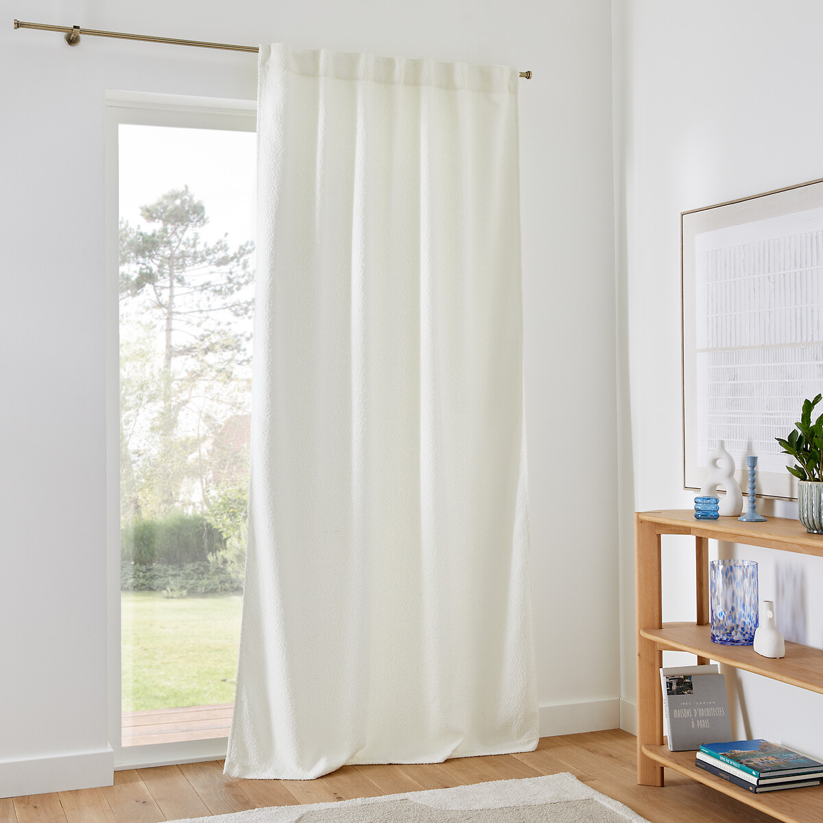 LA REDOUTE INTERIEURS<br>Cortina Bouclé com presilhas ocultas, Darci