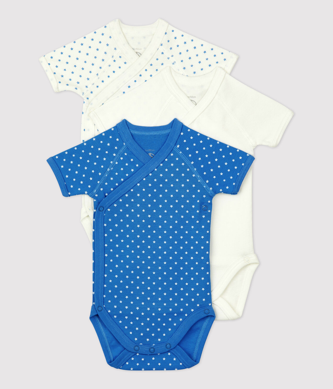 Lot de 3 bodies bébé en coton biologique