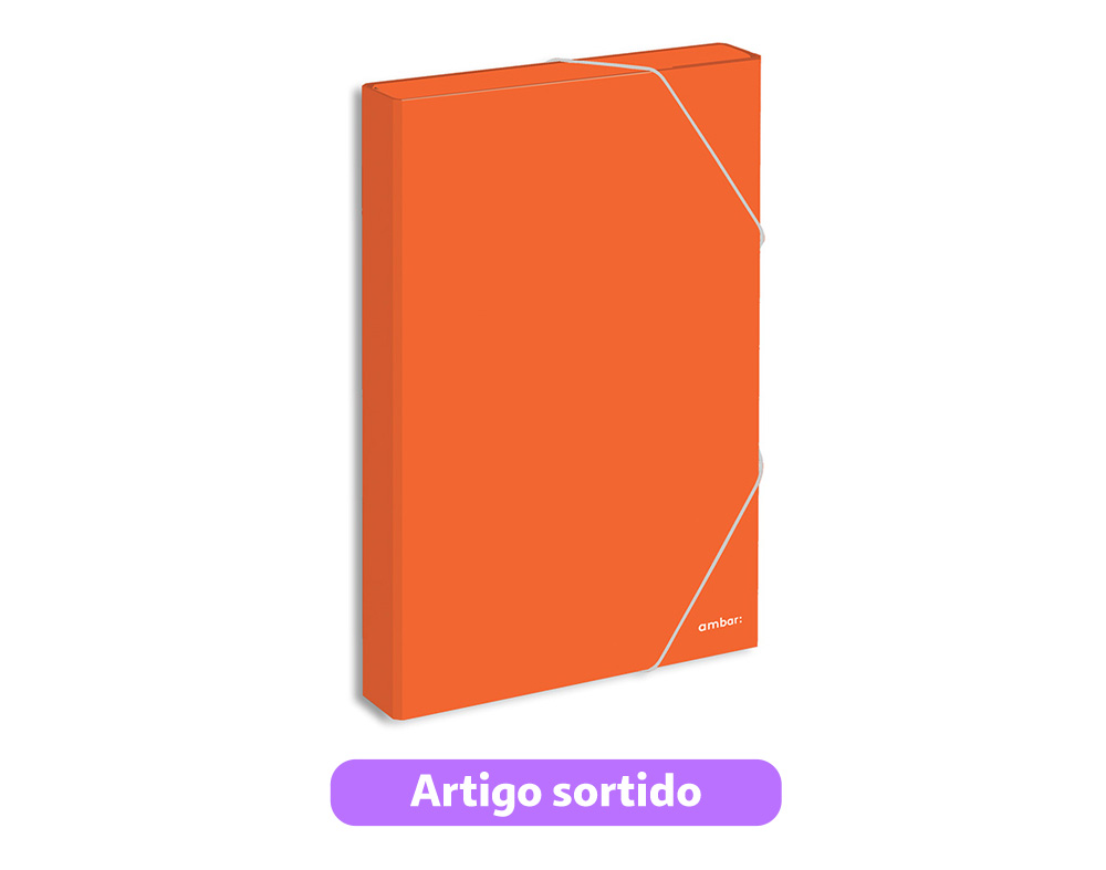 CAIXA DE PROJECTOS A4 SCHOOL AMBAR 20MM CORES SORTIDAS