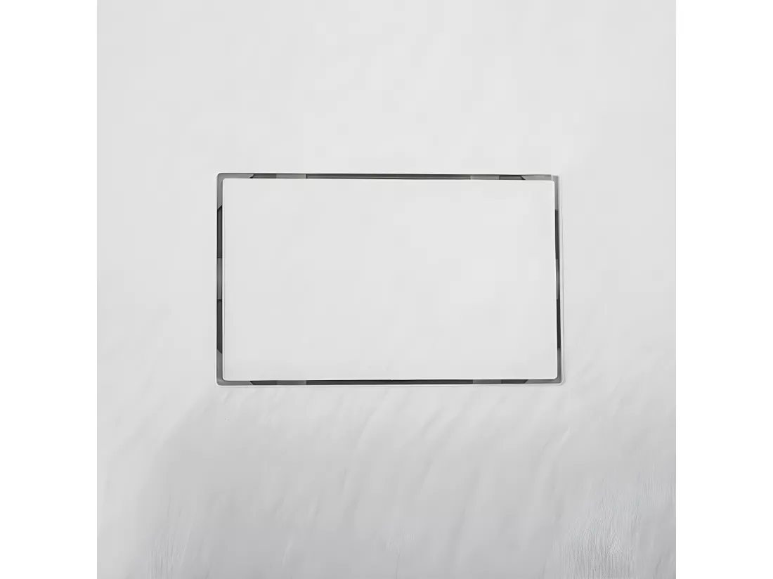 Receveur de douche 90 x 120 cm extra plat PIATTO en SoliCast® surface ardoisée blanc