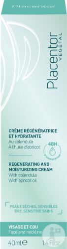 Placentor Vegetal Crème Régénératrice Hydratante Peaux Sèches Tube 40ml