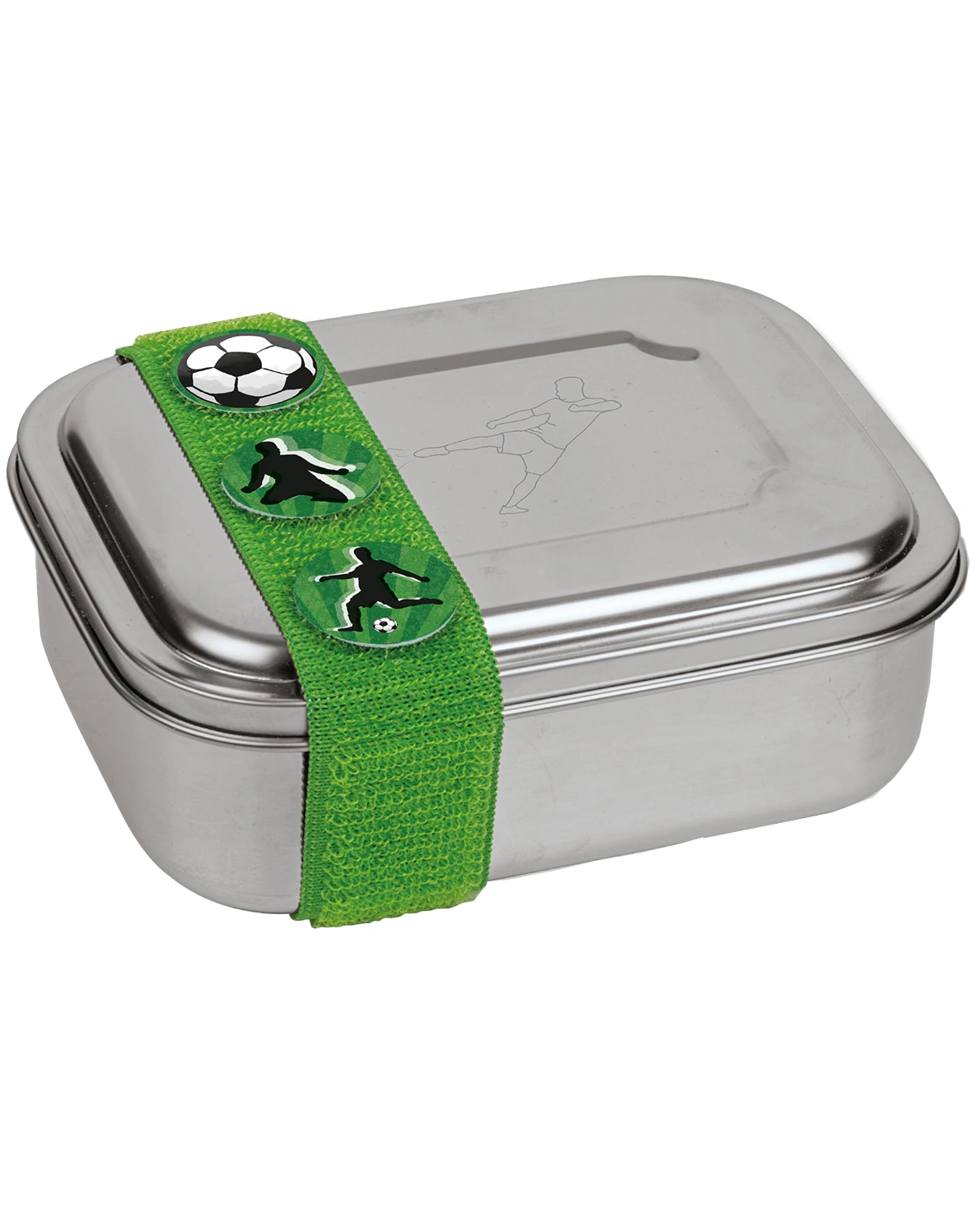 Edelstahl-Lunchbox TAPIRELLA - FUßBALL (15,5x11,5x6)