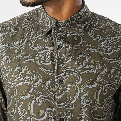 Chemise Slim Manches Longues Lolly Vert Kaki