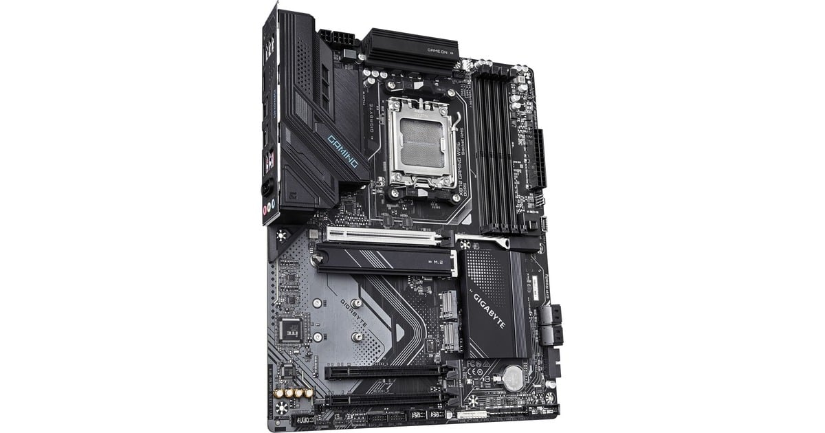 GIGABYTEX870 GAMING WIFI6 socket AM5 moederbord  (Zwart/grijs, RAID, 2.5Gb-LAN, WLAN, BT, Sound, ATX)