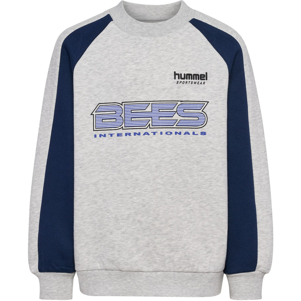 Køb Hummel Light Grey Melange Jr Oversized Iconic Crew Bees